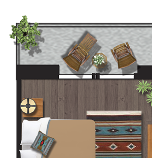Two Bedrooms/Two Bathrooms (C01D)